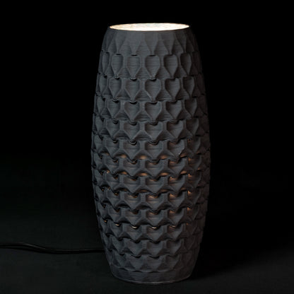 Fracta lamp in black porcelain, Large — Código Materia