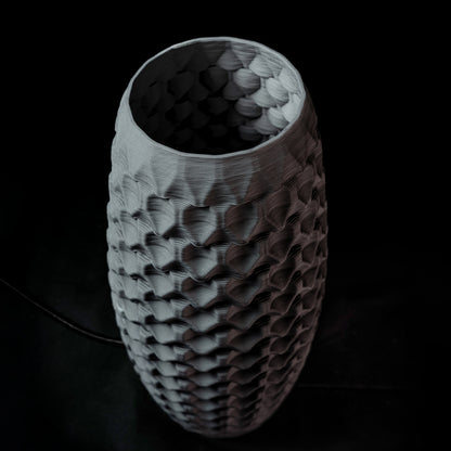 Fracta lamp in black porcelain, Large — Código Materia