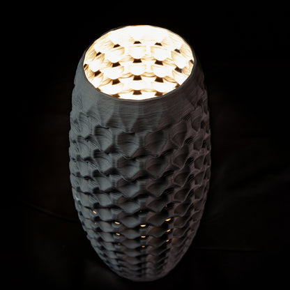 Fracta lamp in black porcelain, Large — Código Materia