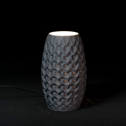 Fracta lamp in black porcelain, Medium — Código Materia