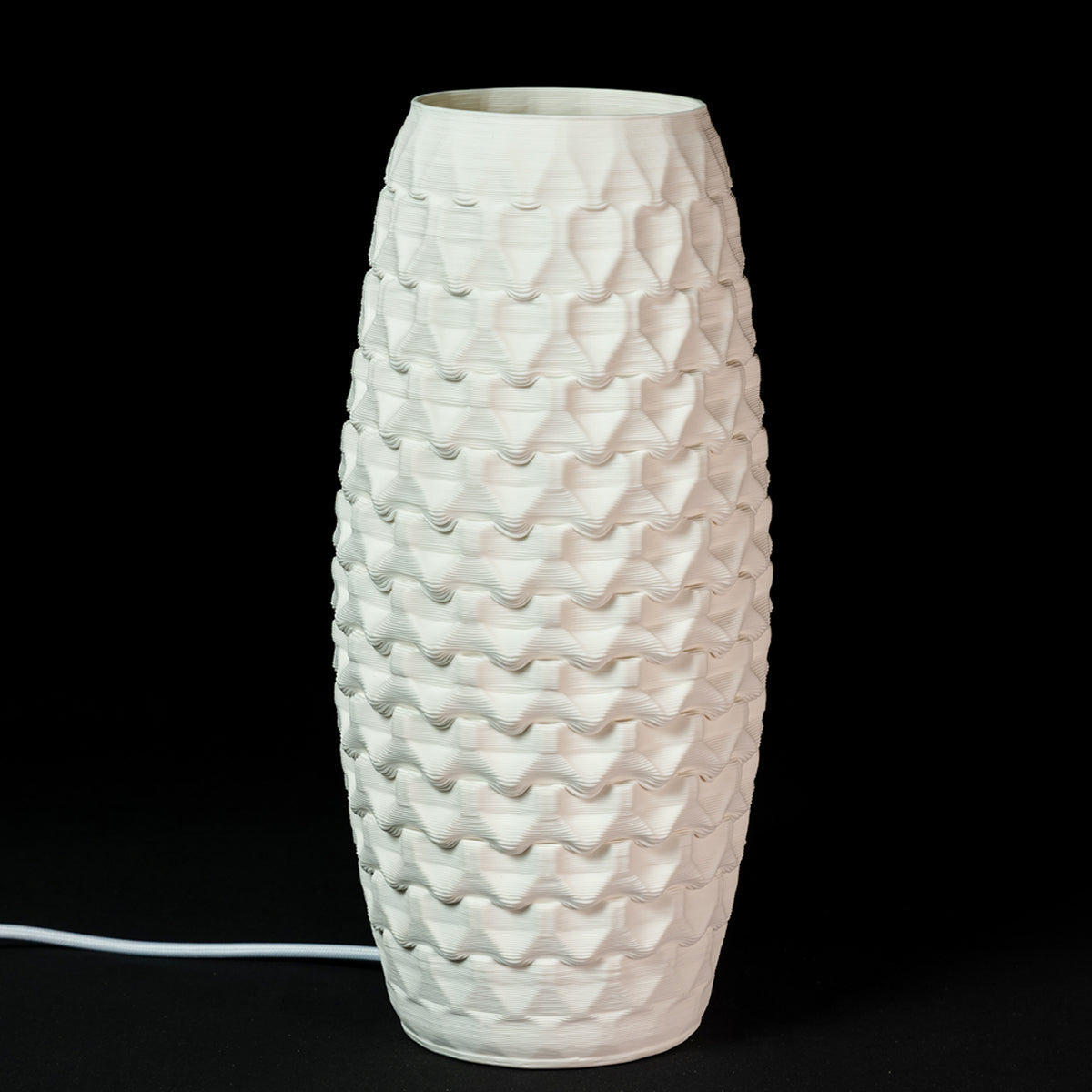 Fracta lamp in white porcelain, Large — Código Materia