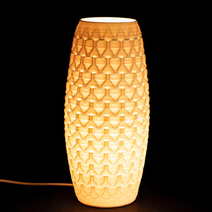 Fracta lamp in white porcelain, Large — Código Materia