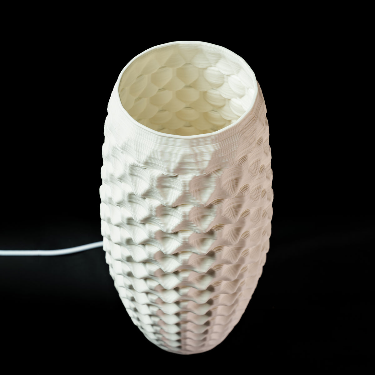 Fracta lamp in white porcelain, Large — Código Materia