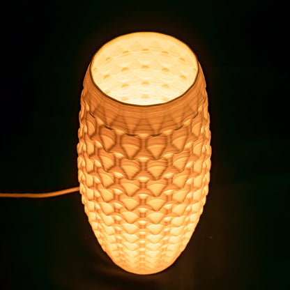 Fracta lamp in white porcelain, Large — Código Materia